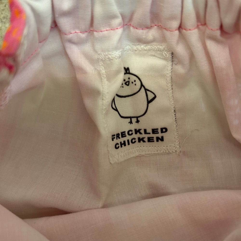 Freckled Chicken Girls 3rd Birthday Pink Gingham Lace Applique Dress - Picture 5 of 5